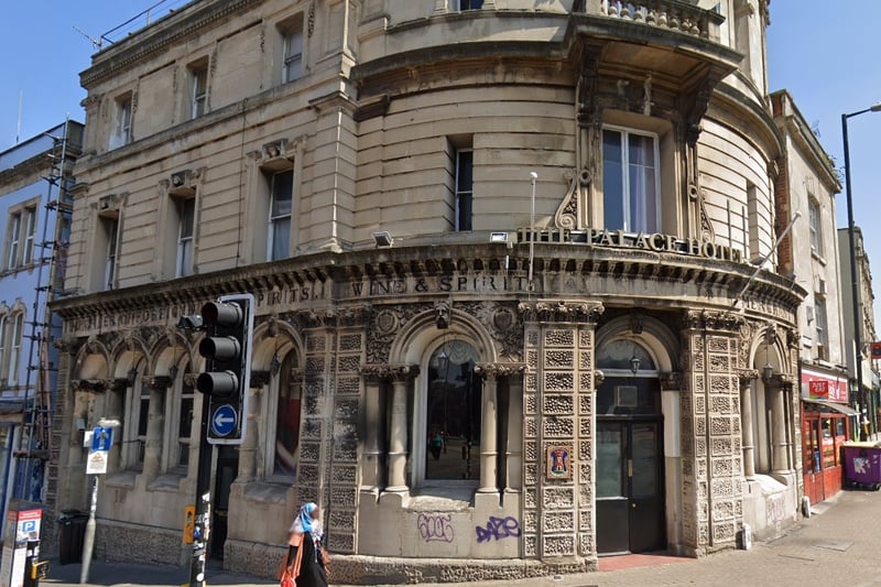 Built in 1869, the building’s life started as The Palace Hotel before it was turned into a ground floor pub, also known as Gin Palace, which closed in 2018. Inside, CAMRA states it features ‘impressive arcading with round arched, twisted, hollow brass columns’. 