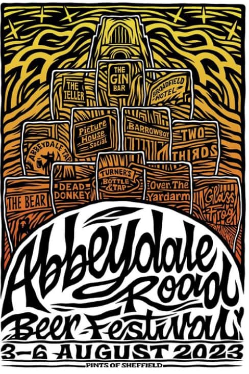 Can you spot your favourite Abbeydale Road pubs and bars? Sheffield artist Tom J Newell designed this year's logo design, which will be on T-shirts and prints at the festival.