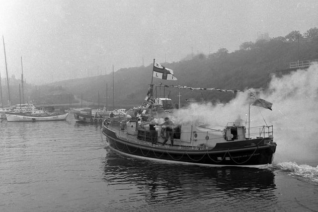 Sunderland's lifeboat heads out on duty in the Summer of 1963.