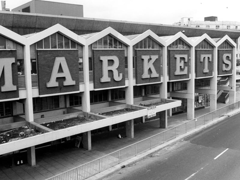 Sheaf Market, viewed from Exchange Place, in Sheffield city centre, in May 1995. Photo: Picture Sheffield