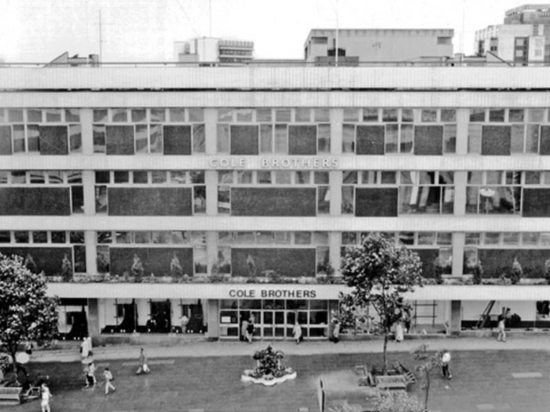 Cole Brothers  department store (later John Lewis), on Barker's Pool, Sheffield city centre, in August 1987. Photo: Picture Sheffield
