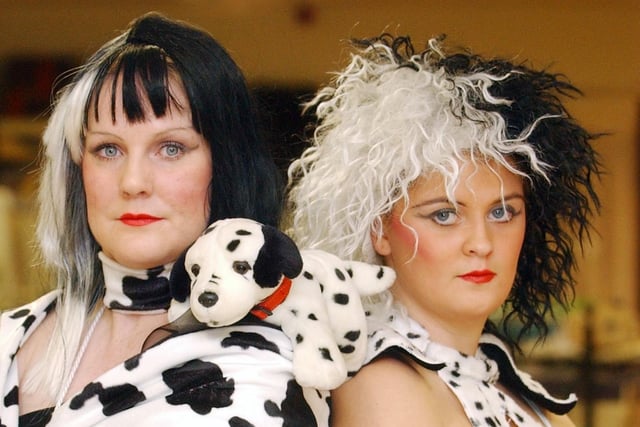 Staff at the Dunelm Mill store in Pallion dressed as Cruella to raise money for the Guide Dogs charity in 2005.