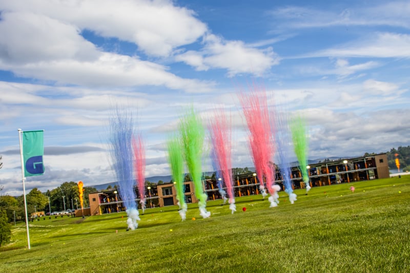 A colourful fireworks display opened proceedings, with the clear pathway into golf laid out before you located all in one place. It’s an inviting facility designed for you to have fun.