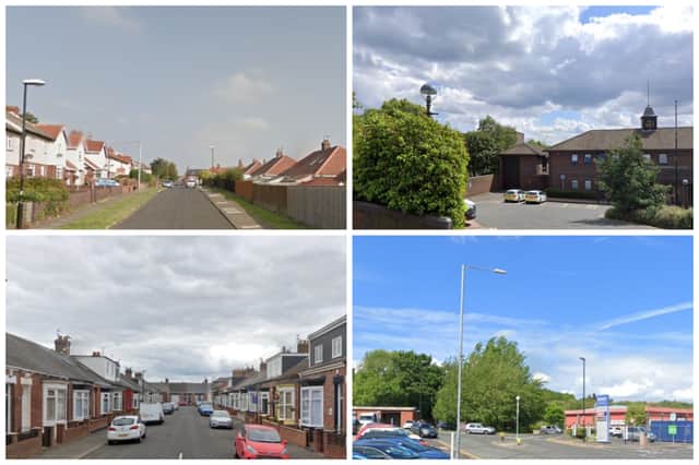 Locations with most crime reported across North Sunderland during June