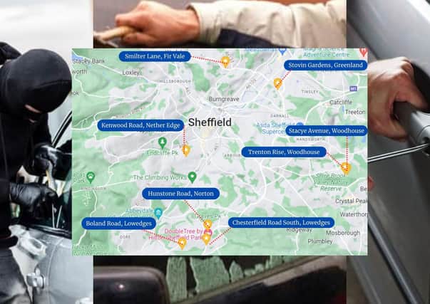 The 8 worst streets in Sheffield for reported vehicle crime
