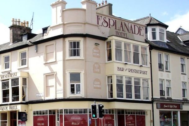 The Esplanade Hotel is a big traditional west of Scotland boarding house with a licence and is situated prominently beside the Harbour with spectacular views over Rothesay Bay and at the rear, and Rothesay Castle. 