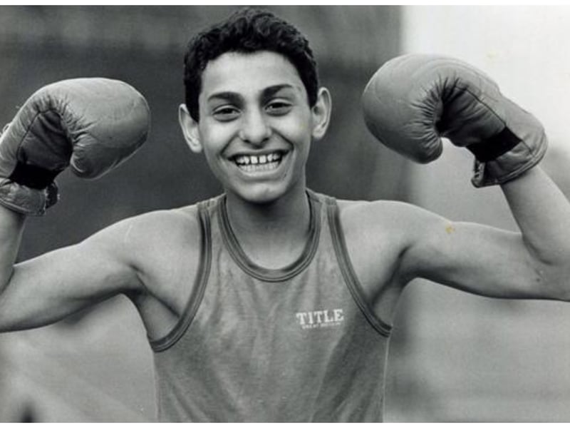 Schoolboy boxing champion Naseem Hamed pictured in 1989.