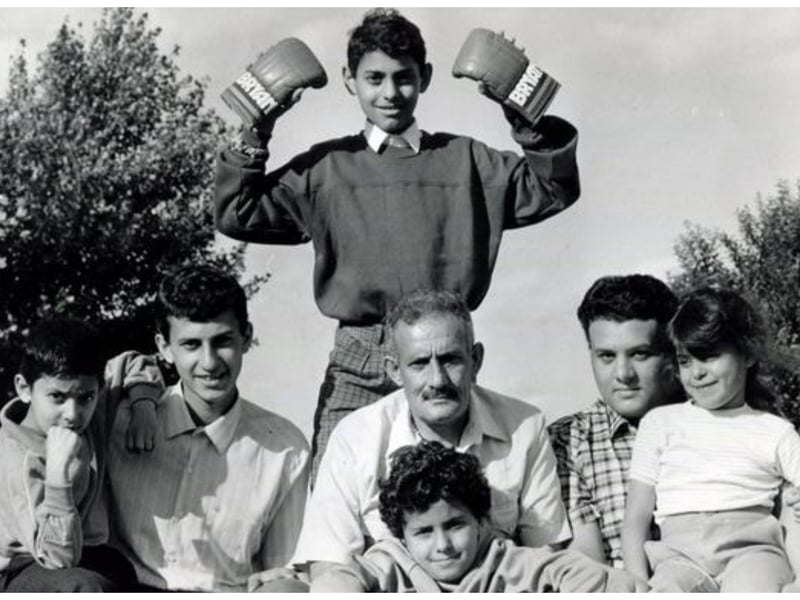 Naseem Hamed pictured with his family in September 1987.