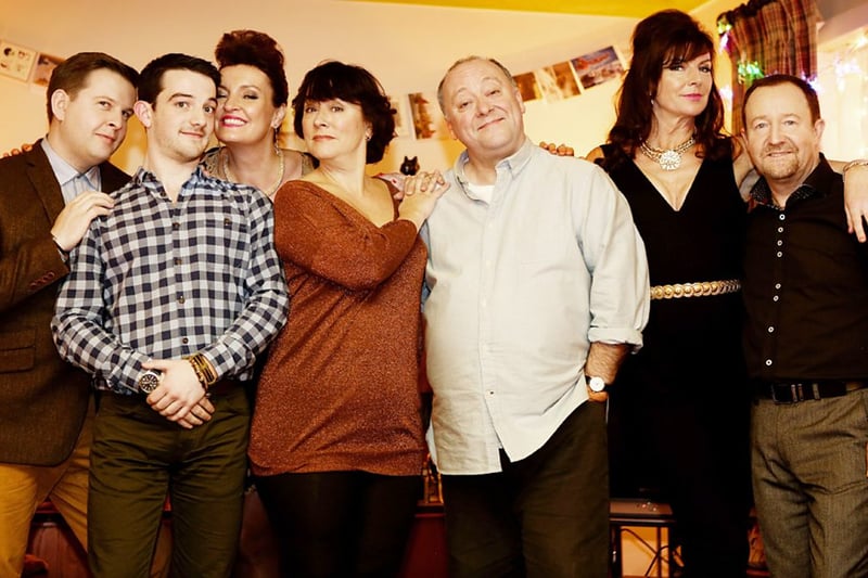 Two Doors Down was created by Simon Carlyle and Gregor Sharp, starring Arabella Weir, Alex Norton, Doon Mackichan, Jonathan Watson and Elaine C Smith as neighbours in a Glasgow suburb. The street for Two Doors Down was in Bishopbriggs on Bowmont Hill before production moved to Averbrae Crescent in Hamilton. 