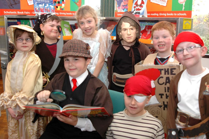 Look at the fantastic costumes worn by these pupils at Shotton Hall Junior School during a 2006 book fair.