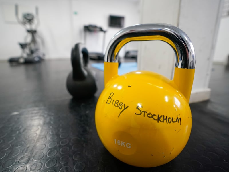 The gym onboard the Bibby Stockholm 