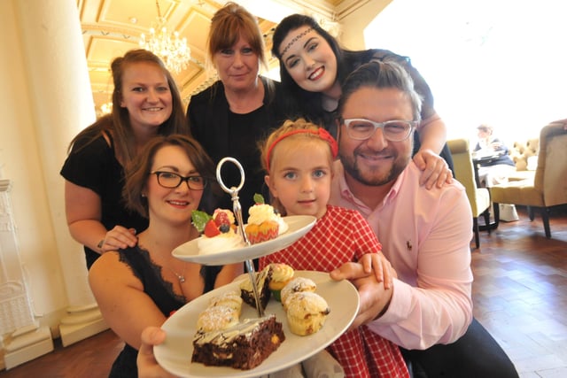 Luna Petrucci and her dad Sergio, right, had tasty treats on offer in 2017.
They are pictured with Children's Heart Unit Fund's Charlotte Campbell, and Empire theatre staff, hosting an afternoon tea in aid of the charity.