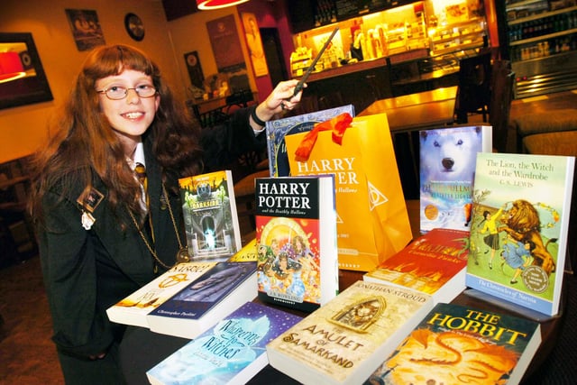 First in the queue for the latest Harry Potter book at midnight at Waterstones in 2007.