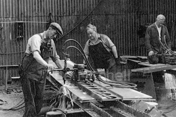 Drilling was another major part of shipbuilding along the Clyde - between the noise of the welding, the drilling, and the riveting - there was a constant industrial beat and rhythm on the Clydeside.
