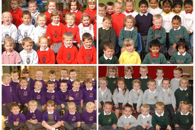 They all started their first days at school in 2004.
See if your little one is in the picture.
