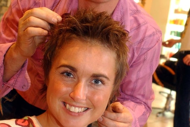 Series 4 star Steph Coldicott headed to Blandford Street for a hair styling by Neville Ramsay in 2003.
