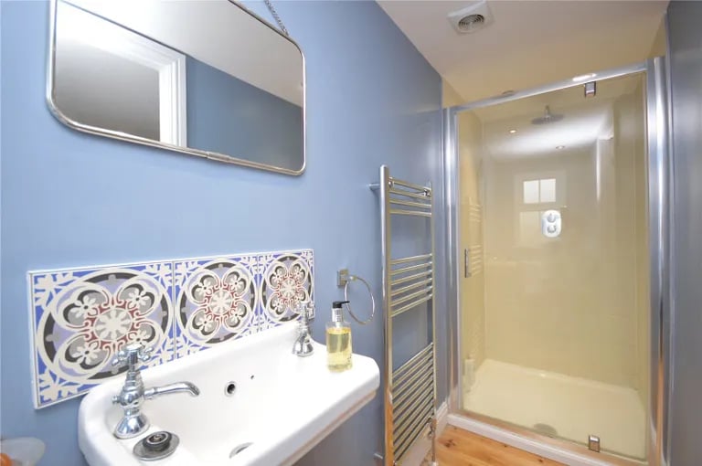 The ensuite shower room on the second floor.