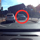 Dashcam footage has captured the moment a Citroen tried to join the roundabout near Sheffield Forgemasters on the wrong side of the road.