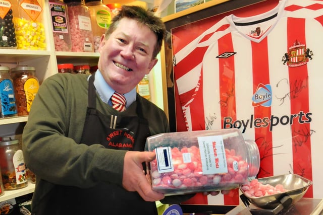 Martin O'Neill , of confectioners Sweet Home Alabama in High Street West, was selling Mackem Mints in 2011.