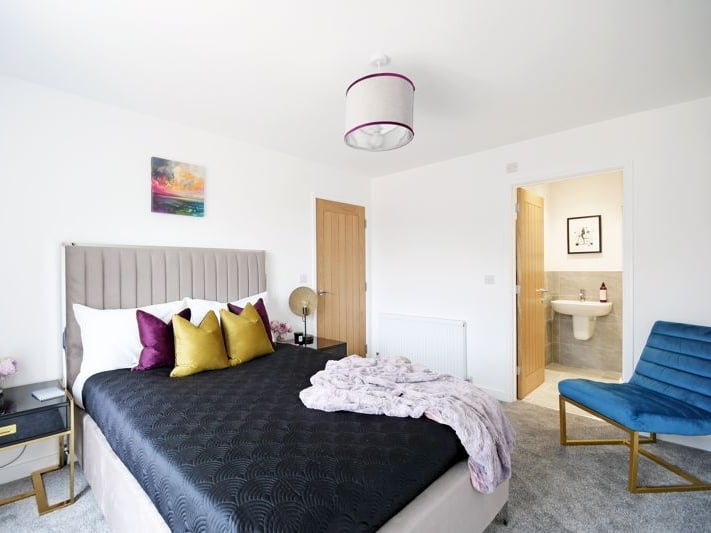 An ensuite room at the five-bedroom house on Linley Bank Close, in Woodhouse, Sheffield