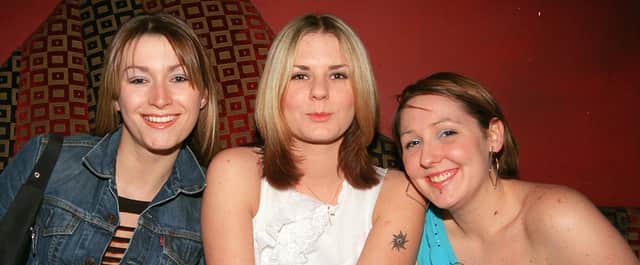 Kathryn, Jemma and Laura at Kingdom nightclub in Sheffield city centre