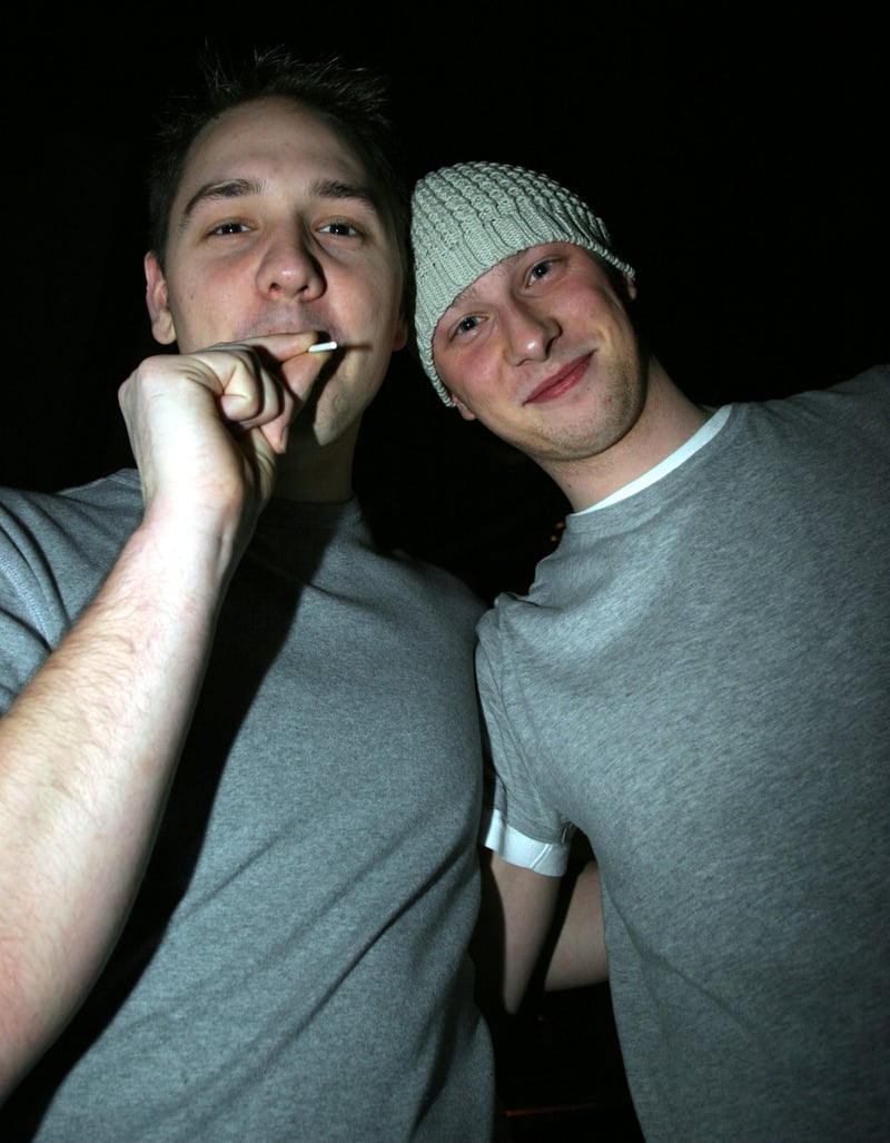 Gavin and Jonny at Sheffield's Kingdom nightclub in 2004