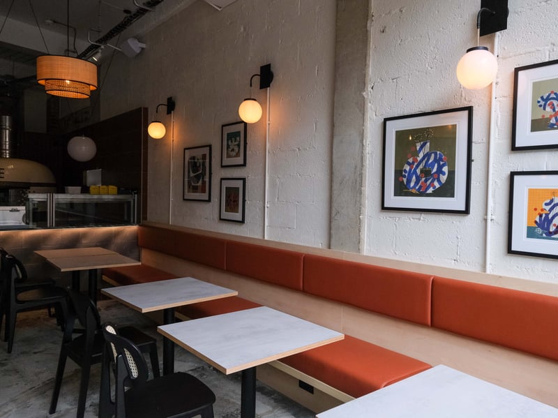 Inside the new Proove pizza restaurant at Orchard Square shopping centre in Sheffield city centre. It has a larger menu than the chain's original Broomhill venue, with all the old favourites included