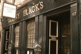 Granny Blacks in Candleriggs was the first ever hot-food takeaway in Glasgow and could be found in Merchant Square.   Established in 1820 as The Stag, the pub once offered a range of upstairs function, meeting and private dining rooms.  Before the days of licensed legal strip clubs, it was one of the few Glasgow pubs to host strippers, which put them in the bad books of the city’s licensing board.  In 2002 as the Merchant City redevelopment was hitting its stride, a burst water pipe saw the pub’s adjoining tenement, fortunately then empty, collapse into the street. Despite a campaign from regulars, within days bulldozers moved in and knocked Granny Blacks down in the clean-up operation.