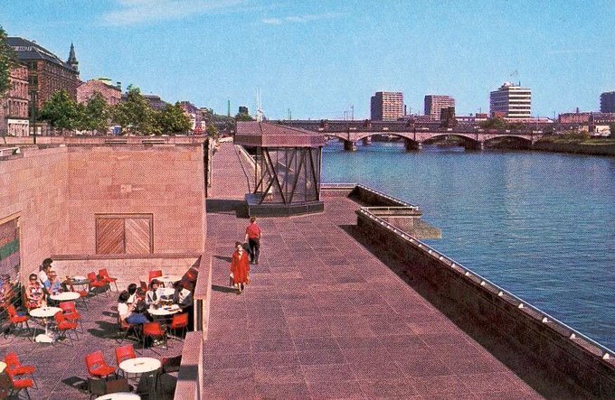 Panama Jax (or Manhattan, Spankies, or the Trading Post depending on your age / memory) could be found on the Clyde Walkway from 1974 onwards.  It was the first purpose-built disco in Glasgow, it was situated right on the River Clyde and for a while was one of the hottest clubs in the city.