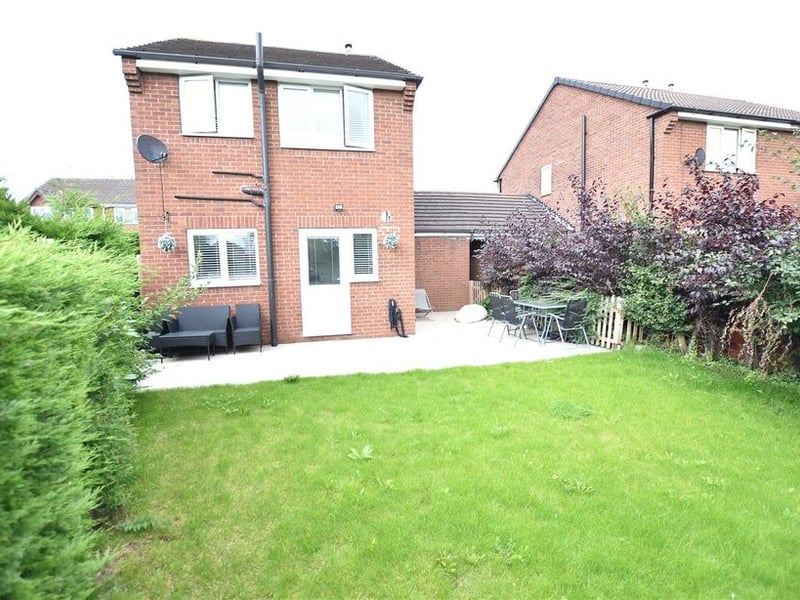 The private garden also has lawns.