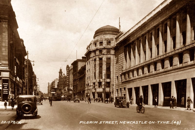 Postcard of Pilgrim Street, Newcastle upon Tyne, c1933 (Tyne & Wear Archives & Museums)