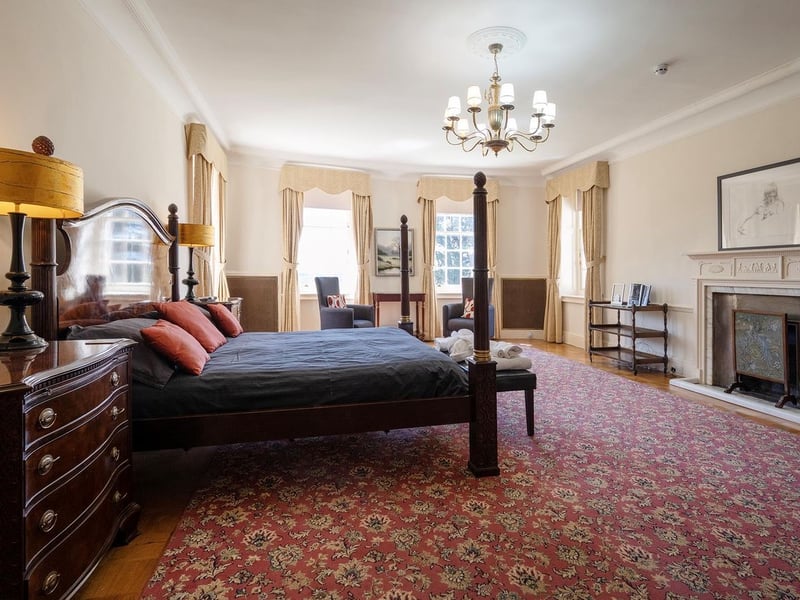 One of the bedrooms on the first floor