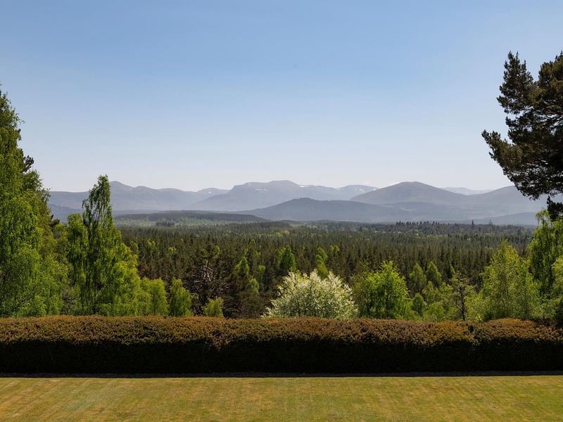 The site of Aultmore House enjoys outstanding views across Abernethy Forest to the Cairngorm mountains