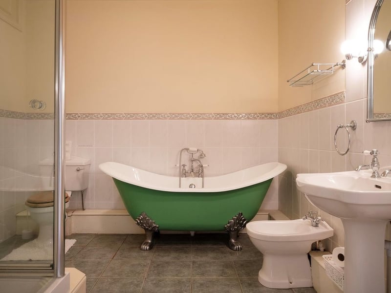 One of the bathrooms on the first floor