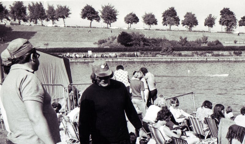 The National Finals of the Model Power Boat Association races, at Crookes Valley Park, Sheffield, in September 1976