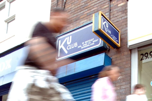 A picture of the entrance to Ku Club on High Street West, Sunderland, around the time of its closure in 2008.