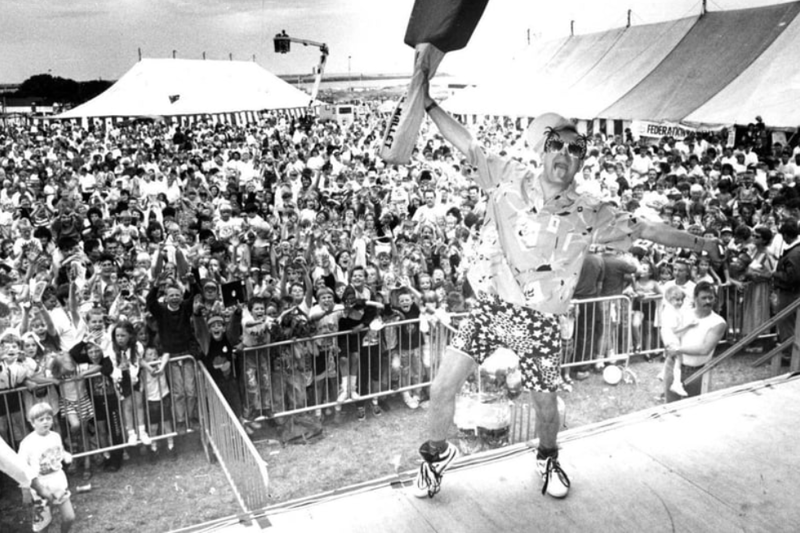 Back to August 1990 and Timmy Mallett is pictured entertaining the crowds at the Bents Park Festival. Does this bring back happy memories? Photo: sg