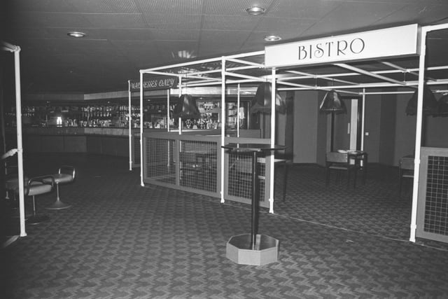 One of the two large bars at Fusion, as they looked in 1978.
Fans of this place included Linda Brown.