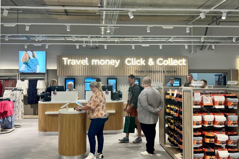 Travel money and click & collect.