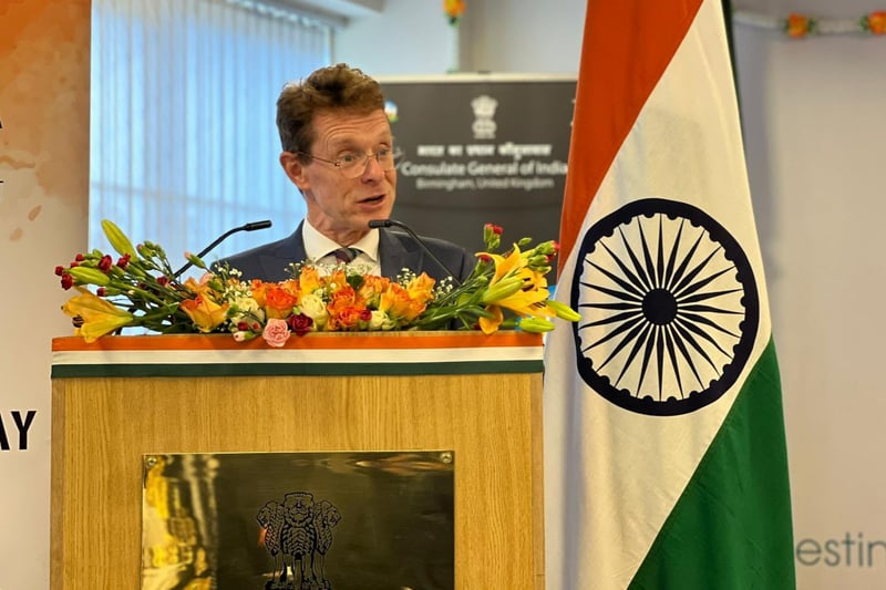 West Midlands Mayor Andy Street visited the Indian Consulate in Birmingham for the Independence Day festivities (Photo - Andy Street)