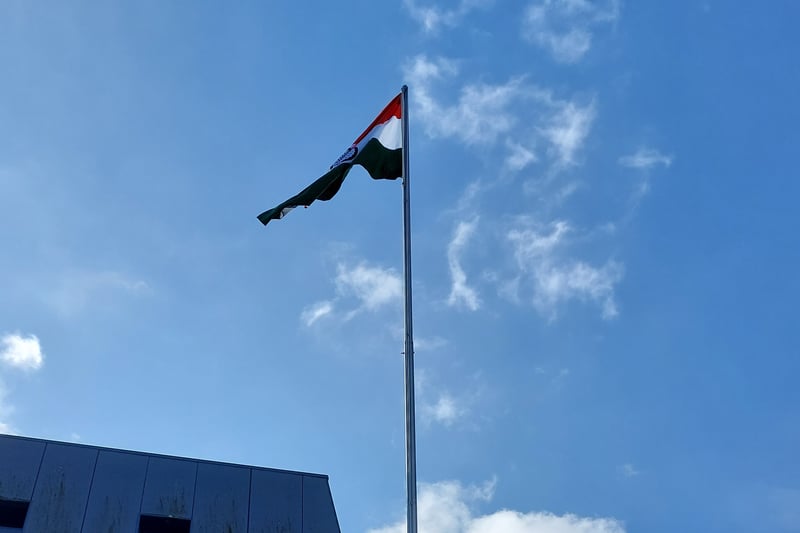The tricolour Indian flag was hoisted prior to the cultural programme