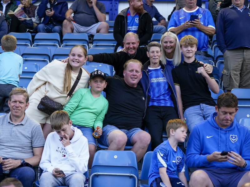 Portsmouth fans inside of Fratton Park ahead of kick-off.