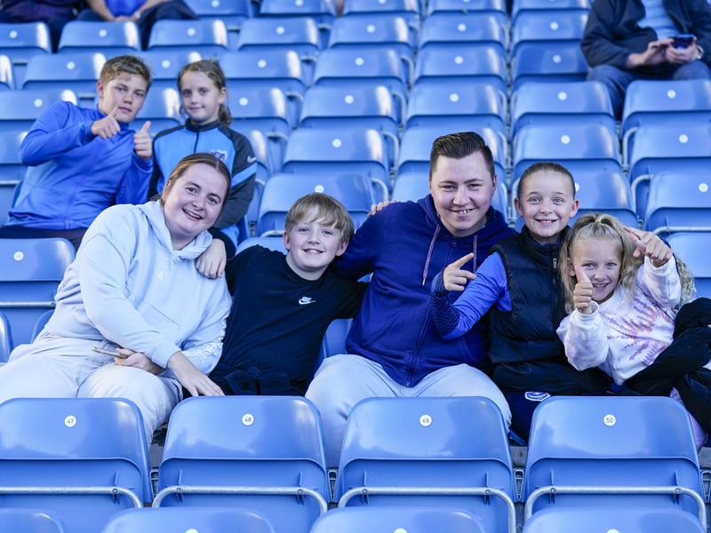 Portsmouth fans inside of Fratton Park ahead of kick-off.