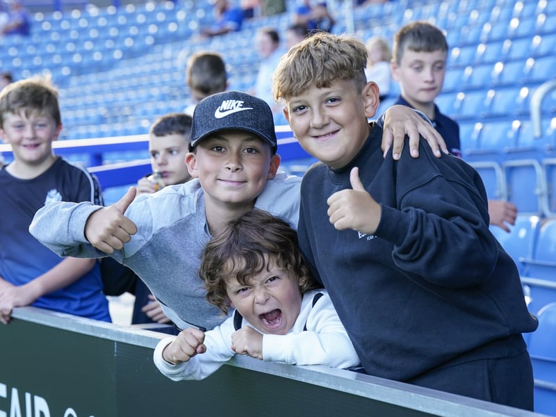 Portsmouth fans inside of Fratton Park ahead of kick-off.