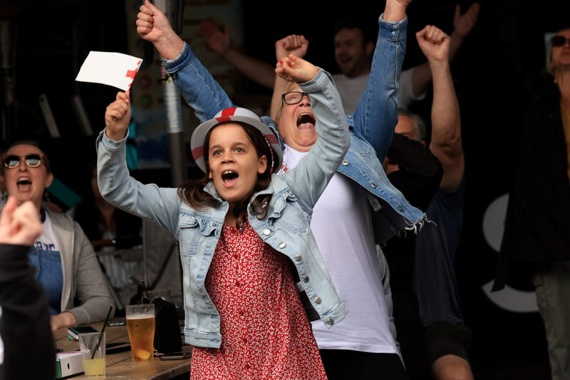 England fans watching the Women's World Cup semi-final at STACK Seaburn in Sunderland. Picture c/o North News