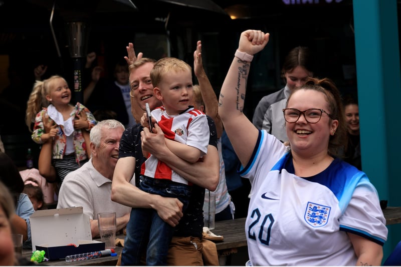 England fans watching the Women's World Cup semi-final at STACK Seaburn in Sunderland. Picture c/o North News