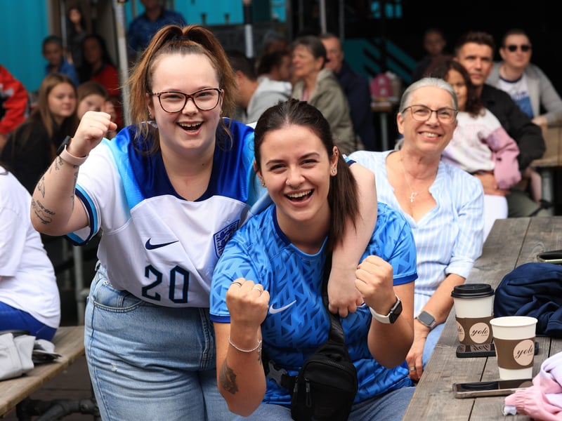 England fans watching the Women's World Cup semi-final at STACK Seaburn in Sunderland. Picture c/o North News