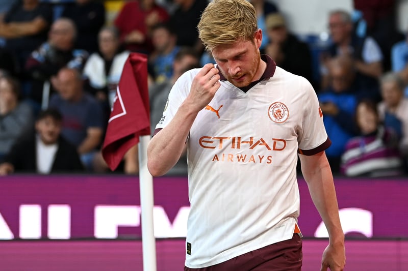 De Bruyne has been sidelined since the first day of the season because of a hamstring injury. 