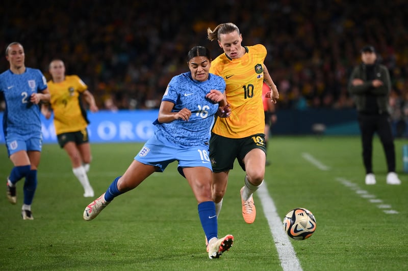 Outstanding again and England’s best defender once more. Her tackle on Kerr was exceptional and her clearance at the end after Earps’ save were exceptional. (Photo by FRANCK FIFE/AFP via Getty Images)