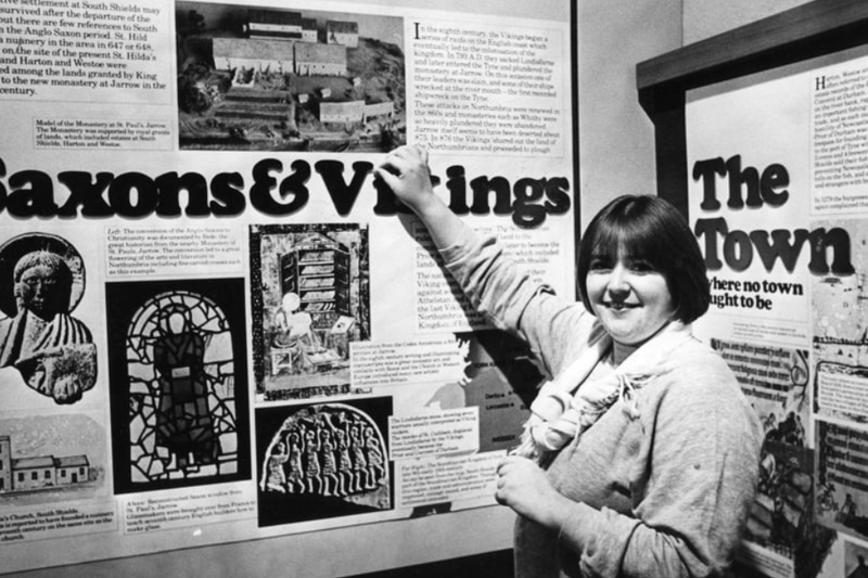 Aine O'Brien was hard at work om a Saxon and Viking exhibit in South Shields Museum in 1984. Photo: Shields Gazette